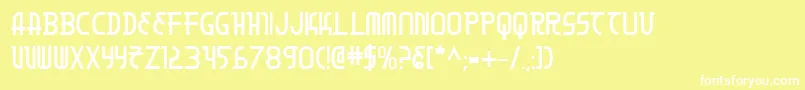 Moondartb Font – White Fonts on Yellow Background