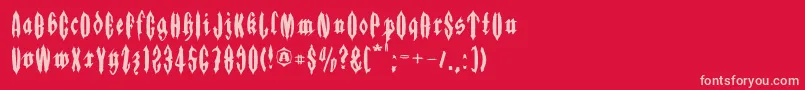 Applesauce01 Font – Pink Fonts on Red Background