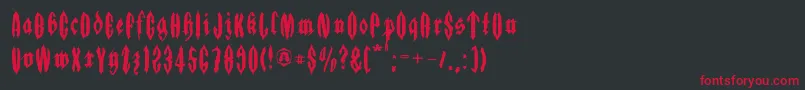 Applesauce01 Font – Red Fonts on Black Background
