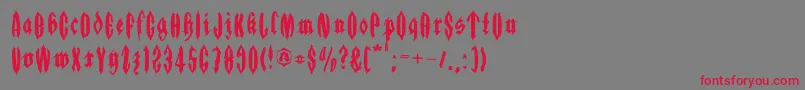 Applesauce01 Font – Red Fonts on Gray Background