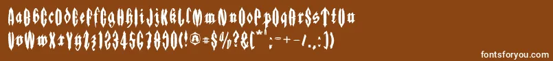 Applesauce01 Font – White Fonts on Brown Background