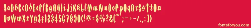 Police Applesauce01 – polices jaunes sur fond rouge