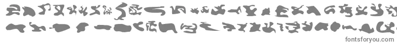 Cisfcamouflagekit-fontti – harmaat kirjasimet valkoisella taustalla