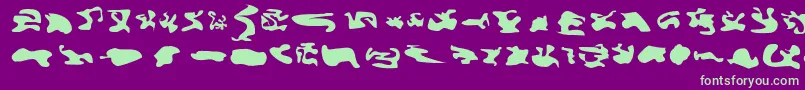 Cisfcamouflagekit Font – Green Fonts on Purple Background