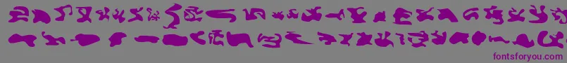 Cisfcamouflagekit-Schriftart – Violette Schriften auf grauem Hintergrund