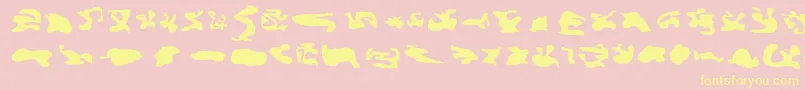 Cisfcamouflagekit Font – Yellow Fonts on Pink Background