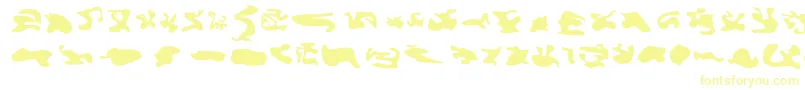 フォントCisfcamouflagekit – 黄色のフォント
