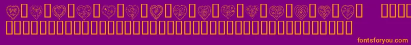 KrAllHeart Font – Orange Fonts on Purple Background