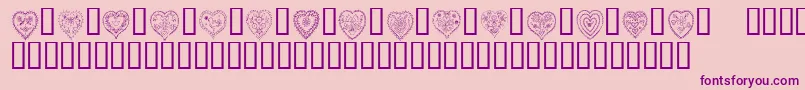KrAllHeart Font – Purple Fonts on Pink Background