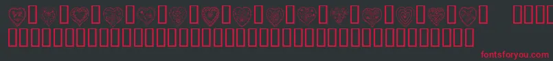 KrAllHeart-Schriftart – Rote Schriften auf schwarzem Hintergrund
