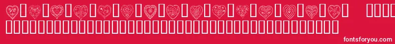 KrAllHeart Font – White Fonts on Red Background