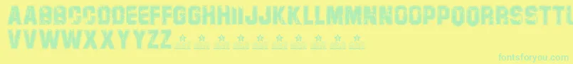 CampusPersonalUse Font – Green Fonts on Yellow Background