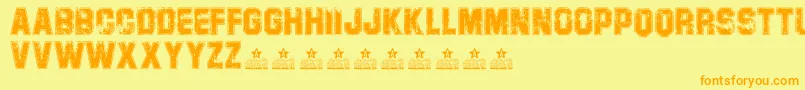 CampusPersonalUse Font – Orange Fonts on Yellow Background
