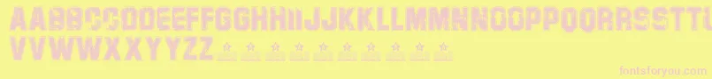 CampusPersonalUse Font – Pink Fonts on Yellow Background