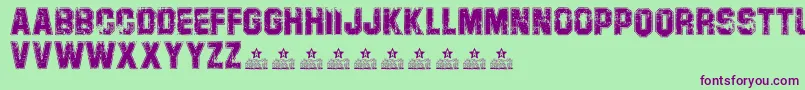 CampusPersonalUse Font – Purple Fonts on Green Background