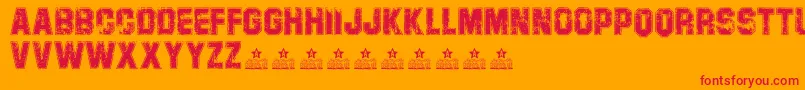 CampusPersonalUse Font – Red Fonts on Orange Background