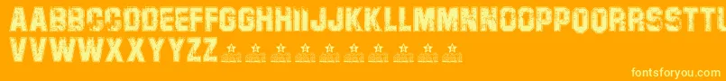 CampusPersonalUse Font – Yellow Fonts on Orange Background