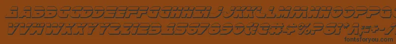 HanSoloShadowLasital Font – Black Fonts on Brown Background