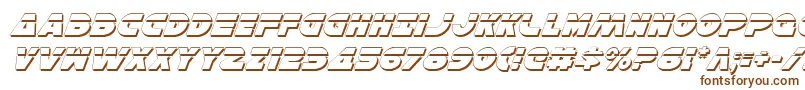Шрифт HanSoloShadowLasital – коричневые шрифты на белом фоне
