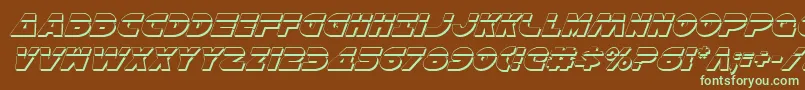 HanSoloShadowLasital Font – Green Fonts on Brown Background