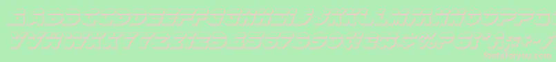 フォントHanSoloShadowLasital – 緑の背景にピンクのフォント