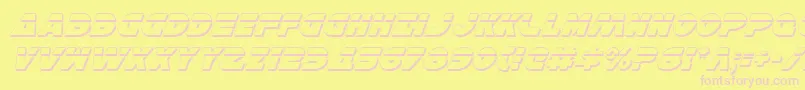 HanSoloShadowLasital-fontti – vaaleanpunaiset fontit keltaisella taustalla