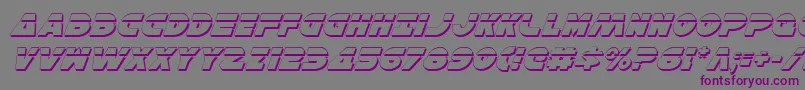 HanSoloShadowLasital Font – Purple Fonts on Gray Background
