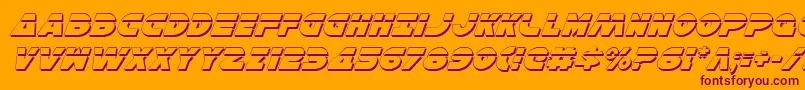 Шрифт HanSoloShadowLasital – фиолетовые шрифты на оранжевом фоне