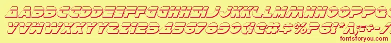 HanSoloShadowLasital-fontti – punaiset fontit keltaisella taustalla