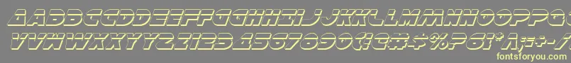 HanSoloShadowLasital Font – Yellow Fonts on Gray Background