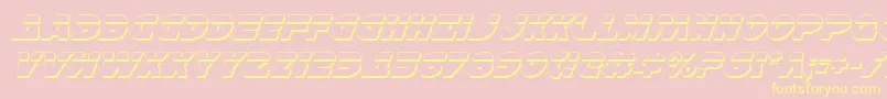 HanSoloShadowLasital Font – Yellow Fonts on Pink Background