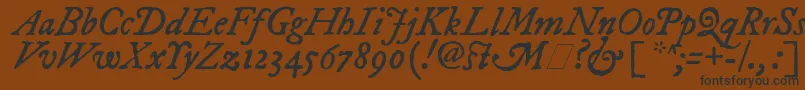 ImFellDwPicaItalic Font – Black Fonts on Brown Background