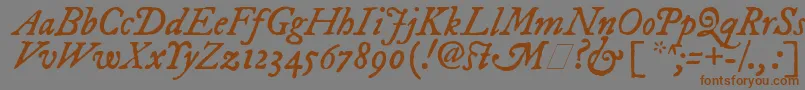 More about ImFellDwPicaItalic Font ImFellDwPicaItalic Font – Brown Fonts on Gray Background
