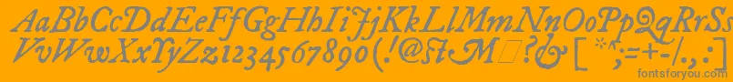 ImFellDwPicaItalic Font – Gray Fonts on Orange Background