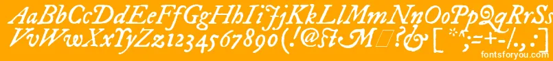 Police ImFellDwPicaItalic – polices blanches sur fond orange