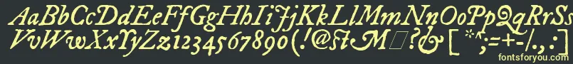 ImFellDwPicaItalic Font – Yellow Fonts on Black Background