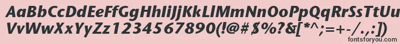 ItcStoneSansLtBoldItalic Font – Black Fonts on Pink Background