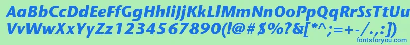 fuente ItcStoneSansLtBoldItalic – Fuentes Azules Sobre Fondo Verde
