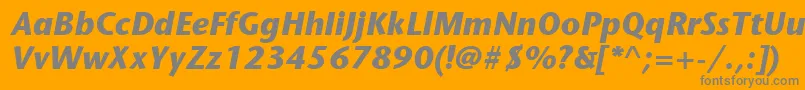 ItcStoneSansLtBoldItalic Font – Gray Fonts on Orange Background