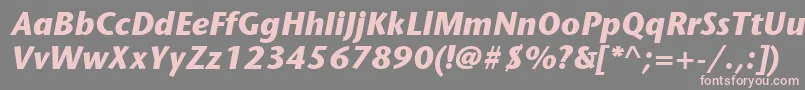 ItcStoneSansLtBoldItalic Font – Pink Fonts on Gray Background