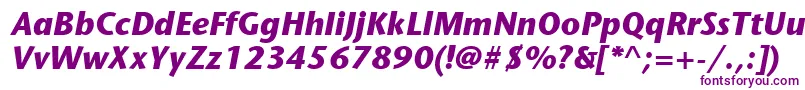 ItcStoneSansLtBoldItalic Font – Purple Fonts on White Background