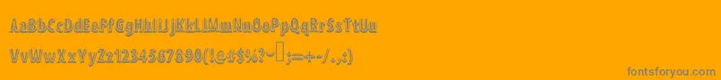 Shadowm-Schriftart – Graue Schriften auf orangefarbenem Hintergrund