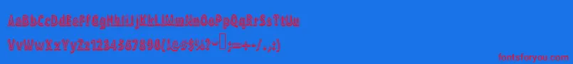 Shadowm Font – Red Fonts on Blue Background