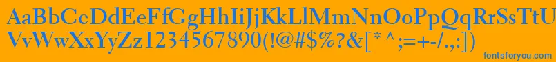 フォントElectraLtBold – オレンジの背景に青い文字