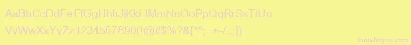 Browalliaupc Font – Pink Fonts on Yellow Background