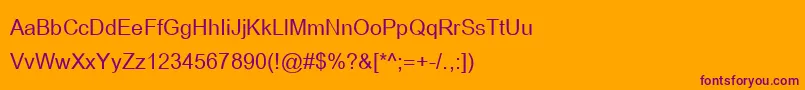 Browalliaupc Font – Purple Fonts on Orange Background