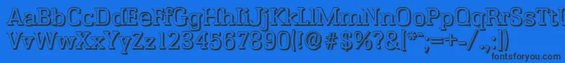 EnschedeshadowRegular Font – Black Fonts on Blue Background