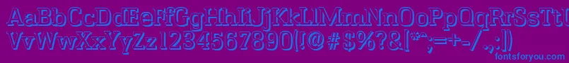 EnschedeshadowRegular Font – Blue Fonts on Purple Background