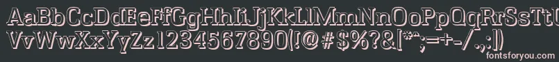 EnschedeshadowRegular Font – Pink Fonts on Black Background