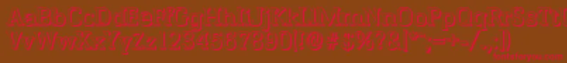 EnschedeshadowRegular Font – Red Fonts on Brown Background